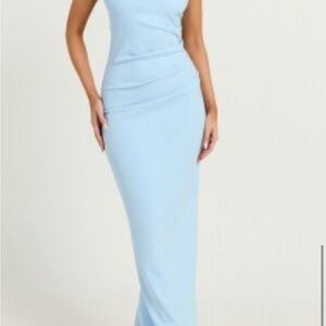 Showpo One Shoulder Light Blue Dress